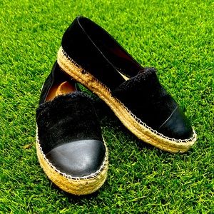 Schutz Espadrilles size 5.5 Black suede